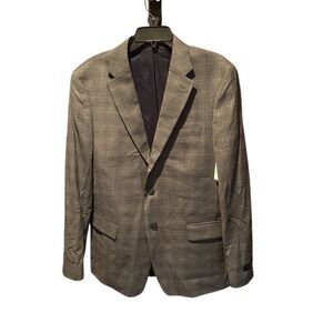 Tommy Hilfiger Men's Wool Blend Plaid Suit Jacket Blazer in Gray 42L NWOT